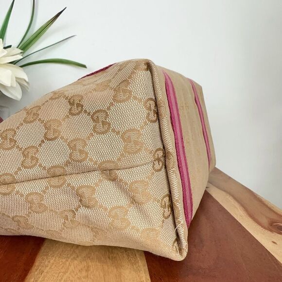 Pre-Owned Gucci Jolicoeur Tote GG Canvas Pink Beige - Picture 5 of 10